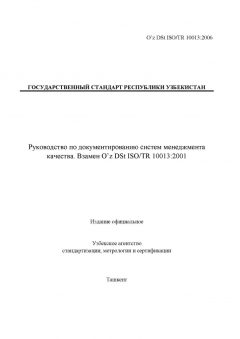 O’z DSt ISO/TR 10013:2006